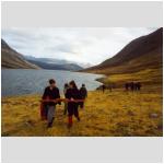 The Pilgrims Progress along the shore of Loch Etive.