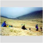 Clouds appearing at the top of Glen Noe.